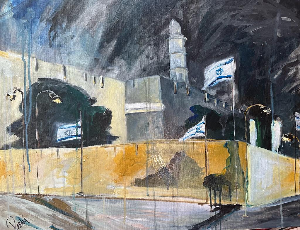 Crying Skies | Acrylic and Oil Stick Painting
