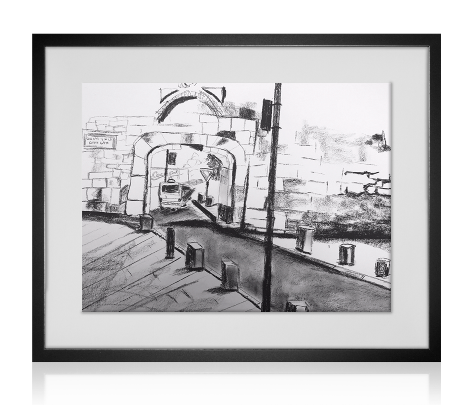 Dung Gate- Western Wall | Charcoal