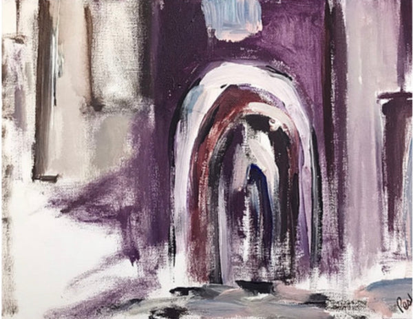 Arches of Old in Pink  |  Acrylic Painting
