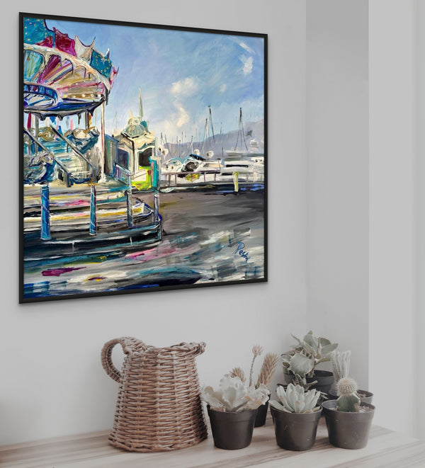 Carousel at Monte Carlo | Acrylic Painting