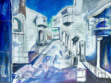 The Shuk at the Horizon | original painting |36x48