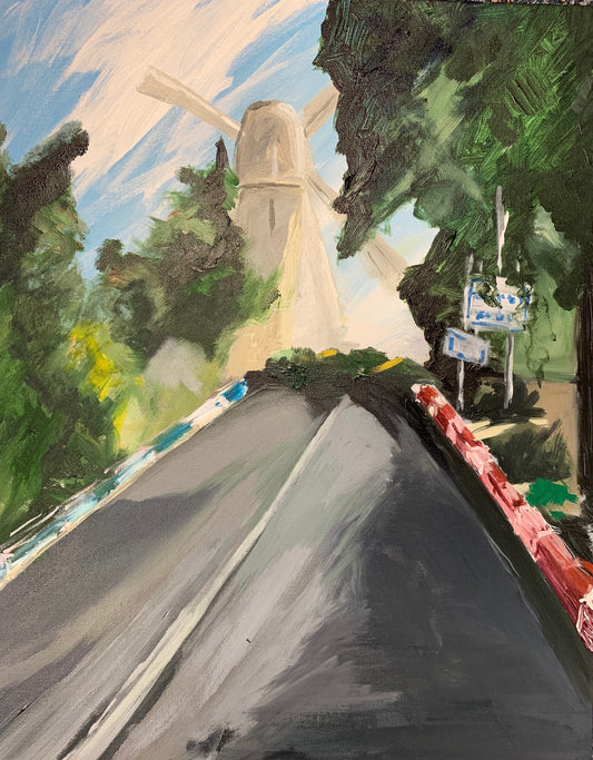 Behind the Windmill | Acrylic Painting