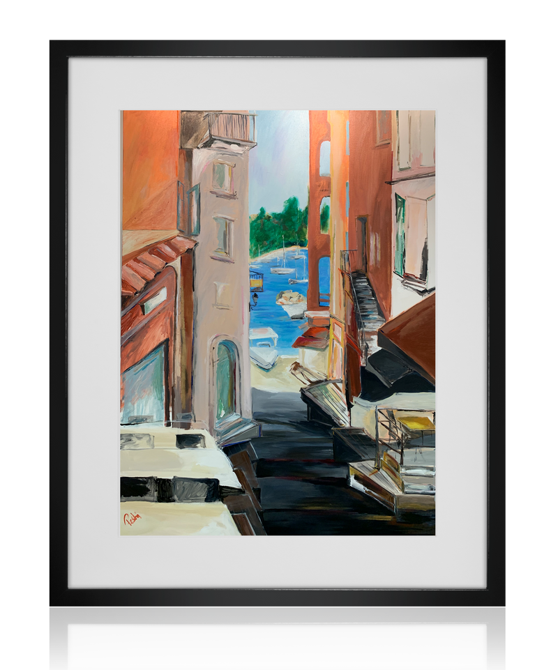 Cote d' Azur Waters of Monaco, Ville Franche | Acrylic Painting