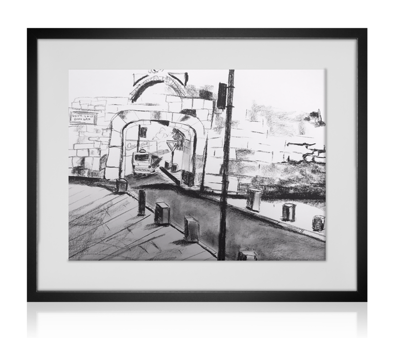 Dung Gate- Western Wall | Charcoal