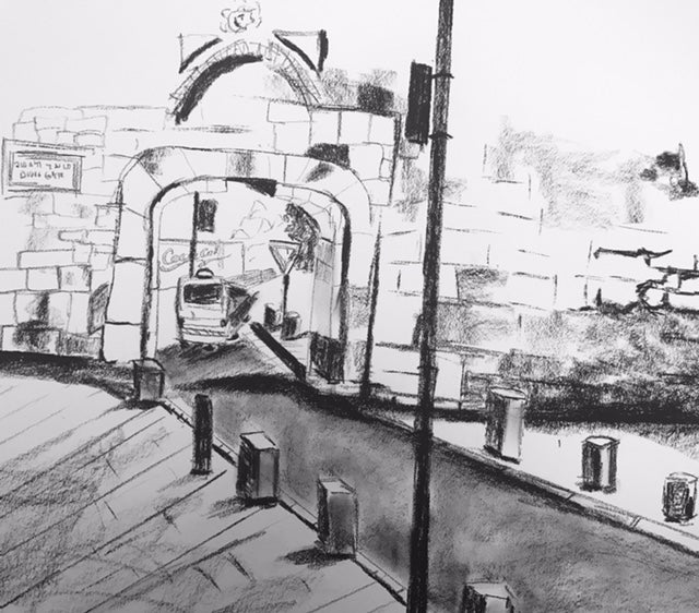 Dung Gate- Western Wall | Charcoal