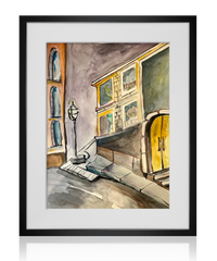 Menorahs Above Manhattan | Watercolor