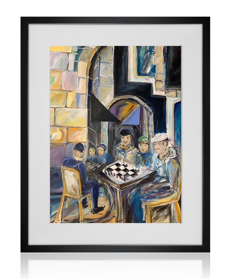 Card Players of Jerusalem | Acrylic Painting