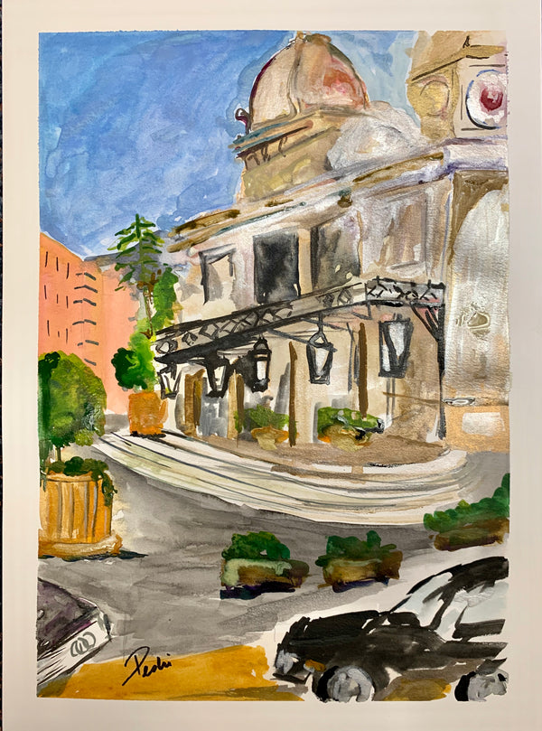 Casino De Monte Carlo | Watercolor