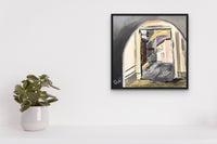 Courtyard in Vienna | Acrylic Painting