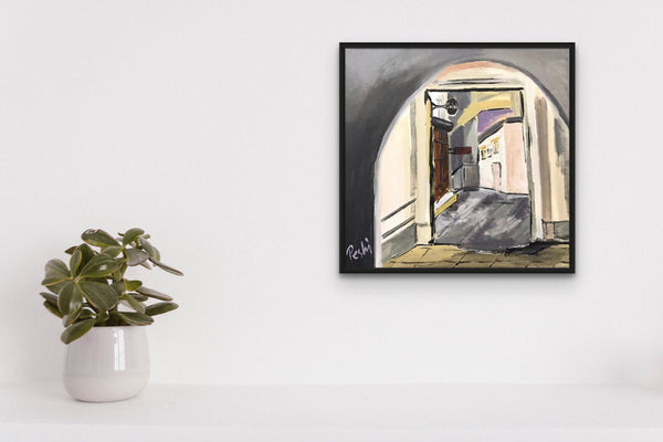 Courtyard in Vienna | Acrylic Painting
