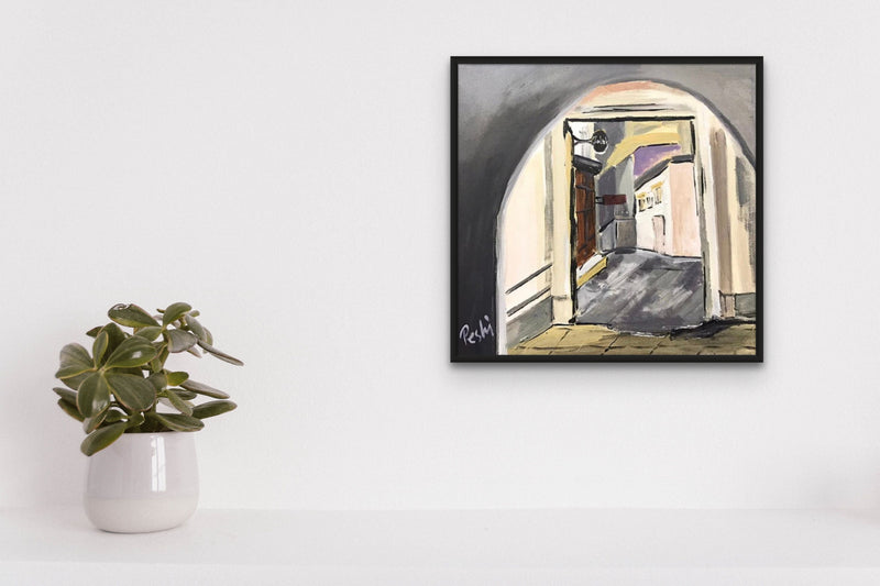Courtyard in Vienna | Acrylic Painting