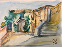 Eze Village, Southern France | Watercolor
