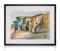 Eze Village, Southern France | Watercolor