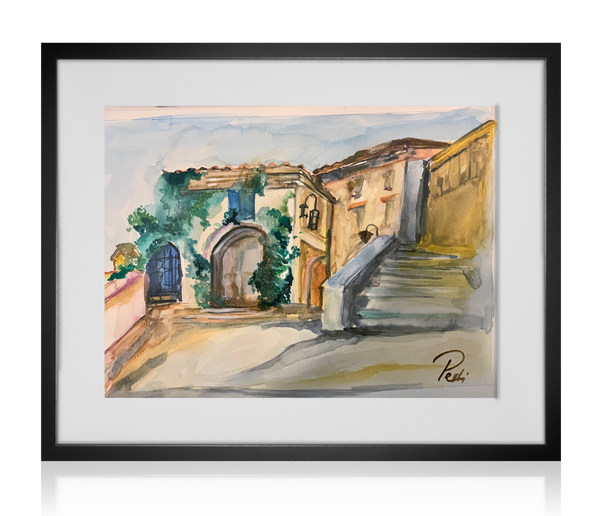 Eze Village, Southern France | Watercolor