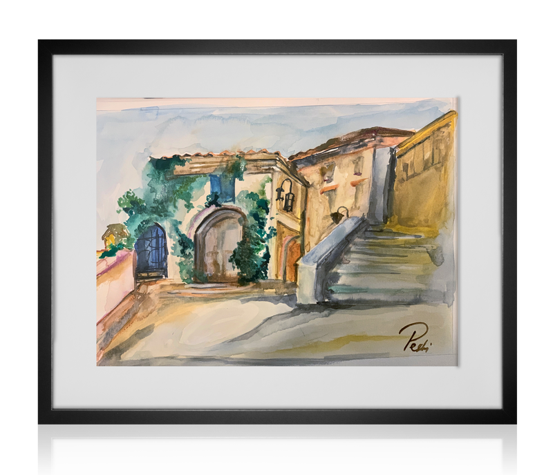 Eze Village, Southern France | Watercolor