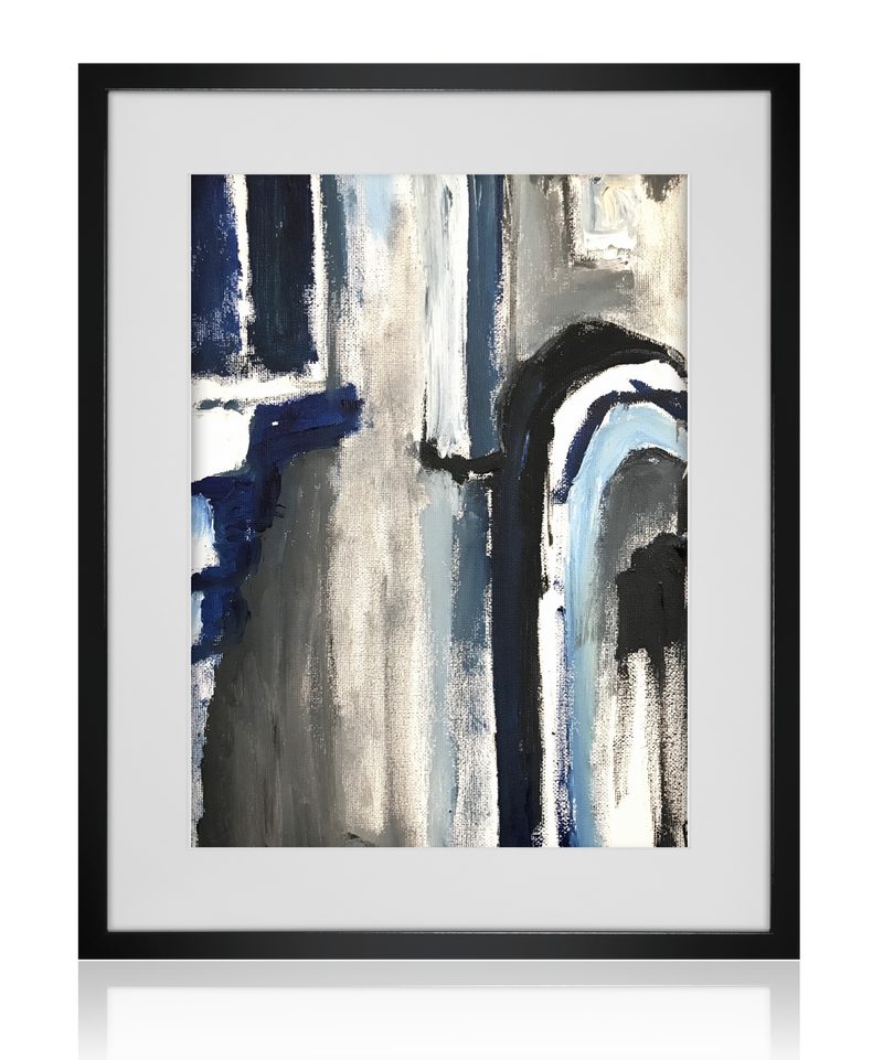 Archway Monotone Blue | Acrylic Painting