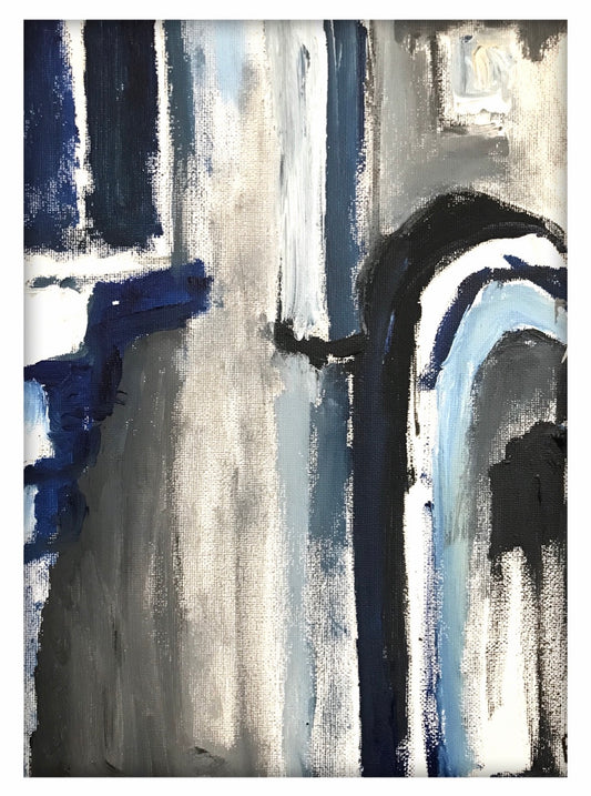 Archway Monotone Blue | Acrylic Painting