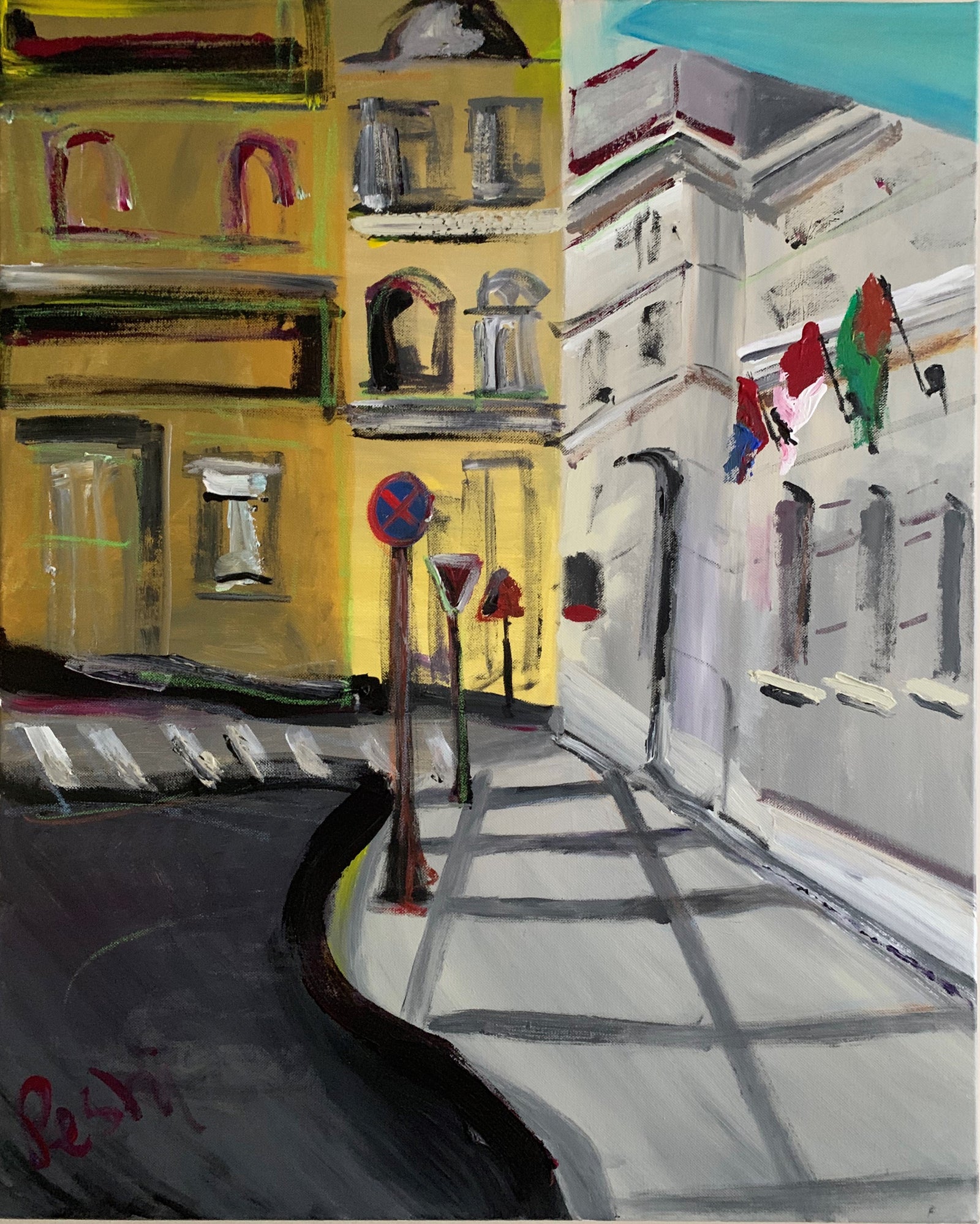 Prague Flags | Acrylic Painting