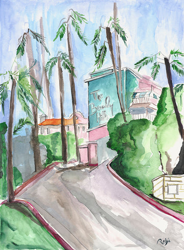 The Beverly Hills Hotel | Watercolor